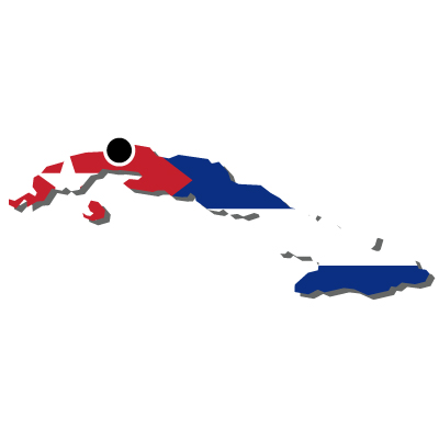 キューバ共和国無料フリーイラスト｜首都・国旗付